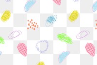 Png abstract pattern background, kids hand drawing design