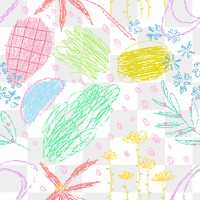 Png abstract pattern background, kids hand drawing design