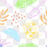 Png abstract pattern background, kids hand drawing design