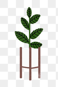 Houseplant png sticker, home decor illustration, transparent background 