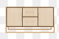 Cabinet png sticker, furniture & home decor illustration, transparent background