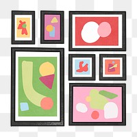 Picture frames png clipart, home decor illustration, transparent background