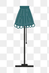 Floor lamp png sticker, home decor doodle, transparent background 