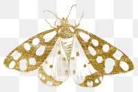 Gold butterfly png sticker, glitter design, transparent background