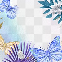 Aesthetic nature png border frame, transparent design