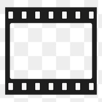 Movie film png frame, transparent design