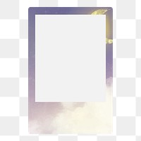 Pastel png instant photo frame, transparent background