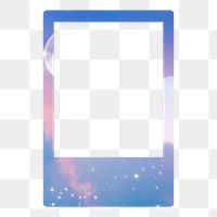 Aesthetic png instant photo frame, transparent design