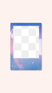 Pastel png instant photo frame, transparent design