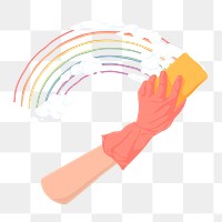 Rainbow png sticker, transparent background 