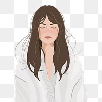 Woman png sticker, transparent background