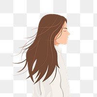 Girl png sticker, transparent background