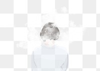 Smoking cigarette png sticker, transparent background