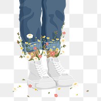 Woman's legs png sticker, transparent background