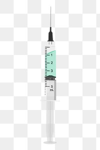 Syringe png sticker, transparent background