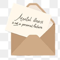 Mental health png sticker, transparent background