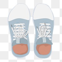 Blue shoes png sticker, transparent background