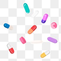 Antidepressants png clipart, mental health, transparent background