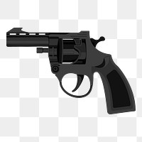 Gun png sticker, transparent background 