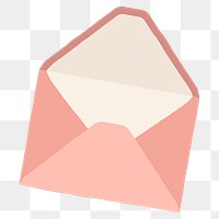 Pink envelope png sticker, transparent background