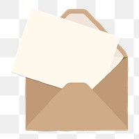 Brown letter png sticker, transparent background