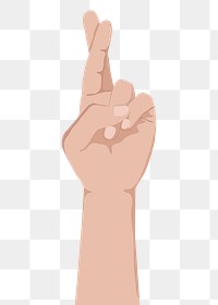 Fingers crossed png clipart, transparent background