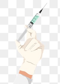 Syringe png sticker, transparent background