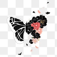 Butterfly png sticker, transparent background 