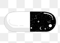 Capsule png clipart, mental health, transparent background