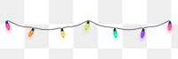 String lights png clip art, colorful design, transparent background