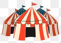 Png circus tent sticker, transparent background