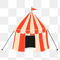 Png circus tent sticker, transparent background