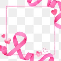 Valentine&rsquo;s png frame, pink design, transparent background