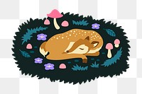 Deer png sticker, fairytale forest concept, transparent background