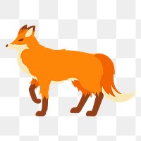 Fox png sticker, fairytale forest concept, transparent background