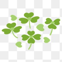 Clover png sticker, nature illustration, transparent background