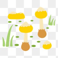 Mushroom png sticker, nature illustration, transparent background