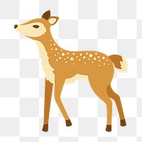 Cute deer png sticker, animal illustration, transparent background