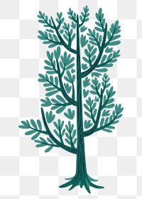 Tree png sticker, nature illustration, transparent background