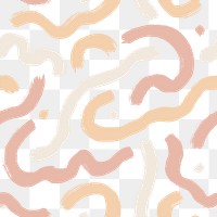 Abstract brush png pattern, transparent background