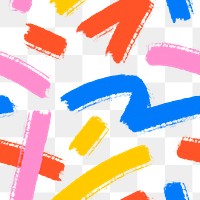 Abstract squiggle png pattern, colorful design, transparent background