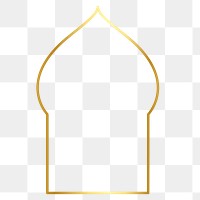 Islamic png frame sticker, golden | Premium PNG Sticker - rawpixel