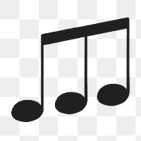 Triplet quaver png note sticker, music symbol