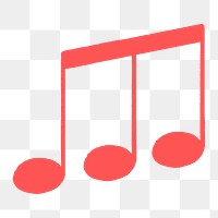 Triplet quaver png note sticker, music symbol on transparent background