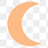 Crescent moon png sticker, transparent background
