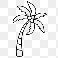 Tropical tree png sticker, summer, transparent background