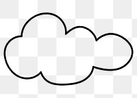 Cloud drawing png sticker, sky transparent background