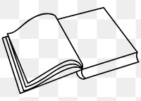 Book drawing png sticker, education, transparent background