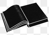 Black book  png sticker, transparent background