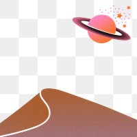 Saturn border png sticker, transparent background